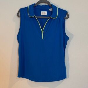 EP Pro Tour Tech Women's Blue Sleeveless Golf Top